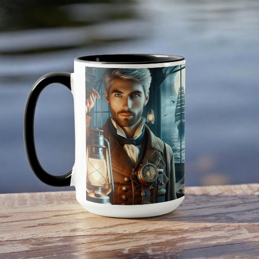 Steampunk  Victoriaans vuurtorenwachter Mok