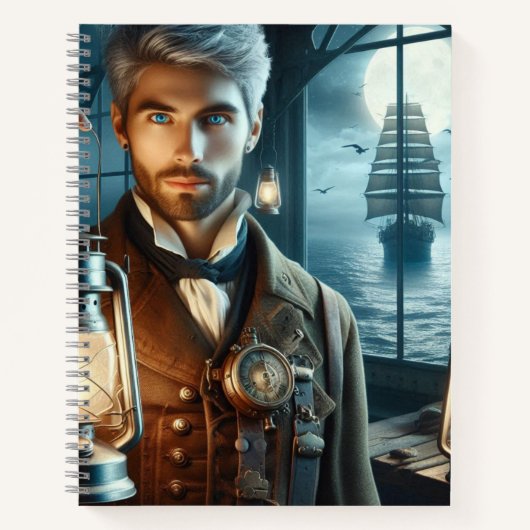 Steampunk  Victoriaans vuurtorenwachter Notitieboek (Voorkant)