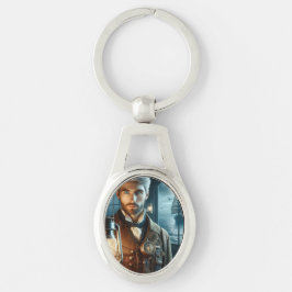 Steampunk  Victoriaans vuurtorenwachter Sleutelhanger