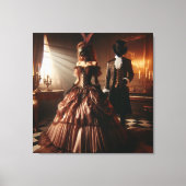 Steampunk Victoriaanse Fantasie Kunst Maskerade Canvas Afdruk (Voorkant)