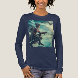 Steampunk Victoriaanse Fantasy Winterboodschapper Tri-Blend Shirt