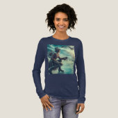 Steampunk Victoriaanse Fantasy Winterboodschapper Tri-Blend Shirt (Voorkant)