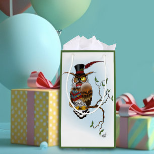 Steampunk Victoriaanse Keurige Uil Hoed Vintage Klein Cadeauzakje