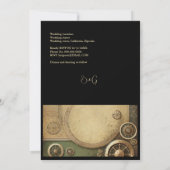 Steampunk Victoriaanse Tandwiel Huwelijksjubileum Kaart (Achterkant)