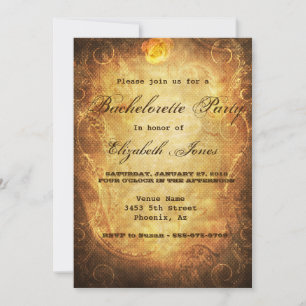 Steampunk Victoriaanse Vintage Meisjesuitfeest Kaart