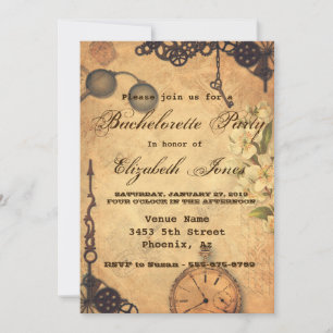 Steampunk Victoriaanse Vintage Meisjesuitgaven Kaart
