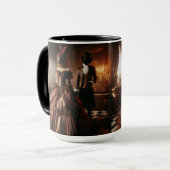 Steampunk Victorian Fantasy Art Masquerade  Mok (Voorkant links)