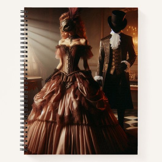 Steampunk Victorian Fantasy Art Masquerade  Notitieboek (Voorkant)