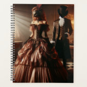 Steampunk Victorian Fantasy Art Masquerade  Planner (Voorkant)