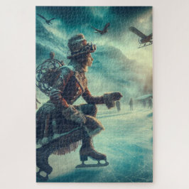 Steampunk Victorian Fantasy Winter Messenger Legpuzzel