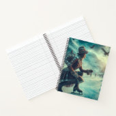 Steampunk Victorian Fantasy Winter Messenger Notitieboek (Binnen)