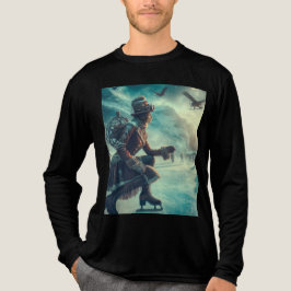 Steampunk Victorian Fantasy Winter Messenger Tri-Blend Shirt