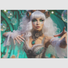 Steampunk Victorian Futuristic Green Dancer Tissuepapier