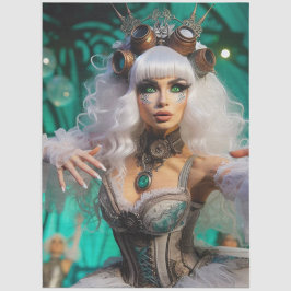 Steampunk Victorian Futuristic Green Dancer Tissuepapier