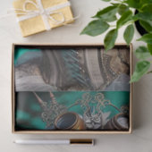 Steampunk Victorian Futuristic Green Dancer Tissuepapier (Geschenk)