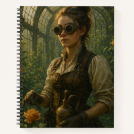 Steampunk Victorian Gardener Art Notitieboek