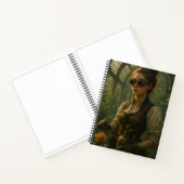 Steampunk Victorian Gardener Art Notitieboek (Binnen)
