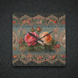 Steampunk Victorian Wall Clock Vierkante Klok