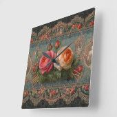 Steampunk Victorian Wall Clock Vierkante Klok (Hoek)