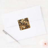 Steampunk Vierkante Sticker (Envelop)