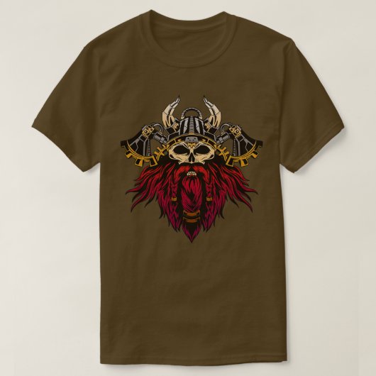 Steampunk Viking skull Classic TShirt (Design voorkant)