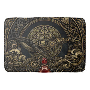 Steampunk Viking Walvis – Bewaker van het Noorden Badmat