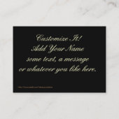 Steampunk-vingerafdrukkaart Contactkaartje (Achterkant)