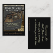 Steampunk-vingerafdrukkaart Contactkaartje (Voorkant / Achterkant)