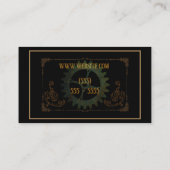 Steampunk Vintage Antique Visitekaartje (Achterkant)