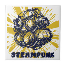 Steampunk Vintage Art - Decorative Tiles Tegeltje