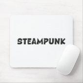 Steampunk Vintage Art – Typografie Muismat (Met muis)