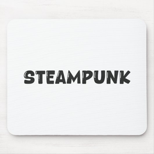 Steampunk Vintage Art – Typografie Muismat (Voorkant)