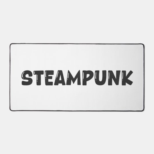 Steampunk Vintage Art – Typography Desk Mat (Voorkant)