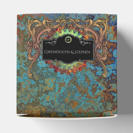 Steampunk Vintage bruiloft Bedankdoosjes (Bovenkant)