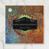 Steampunk Vintage bruiloft "Dank je" Bedankjes Labels (Voorkant)