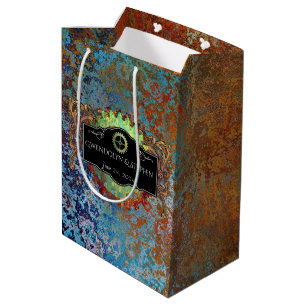 Steampunk Vintage bruiloft gepersonaliseerd Medium Cadeauzakje