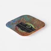 Steampunk Vintage bruiloft gepersonaliseerd Papieren Bordje (Gebogen)