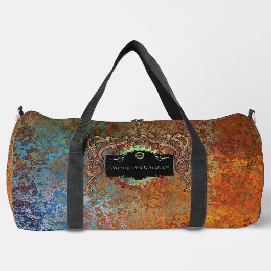 Steampunk Vintage bruiloft gepersonaliseerd Plunjezak (Voorkant)