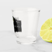 Steampunk Vintage bruiloft gepersonaliseerd Shot Glas (Rechts)