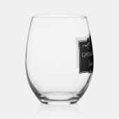 Steampunk Vintage bruiloft gepersonaliseerd Wijnglas Zonder Voet (Voorkant)