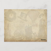 Steampunk Vintage Industrial Victorian Dystopian Briefkaart (Achterkant)