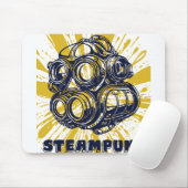 Steampunk Vintage Kunst - Muismat (Met muis)