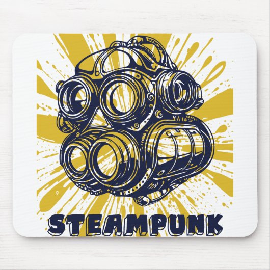 Steampunk Vintage Kunst - Muismat (Voorkant)