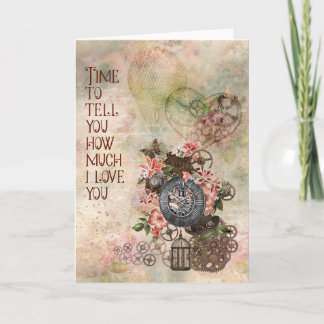 Steampunk Vintage Stijl Valentijnkaart - Blanco Kaart