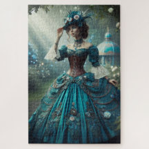 Steampunk Vintage Victorian Garden Lady
