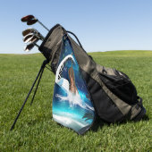 Steampunk Viool met gebogen piano Golfhanddoek (Groen)