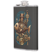 Steampunk Vis  Retro Stijl Heupfles (Links)