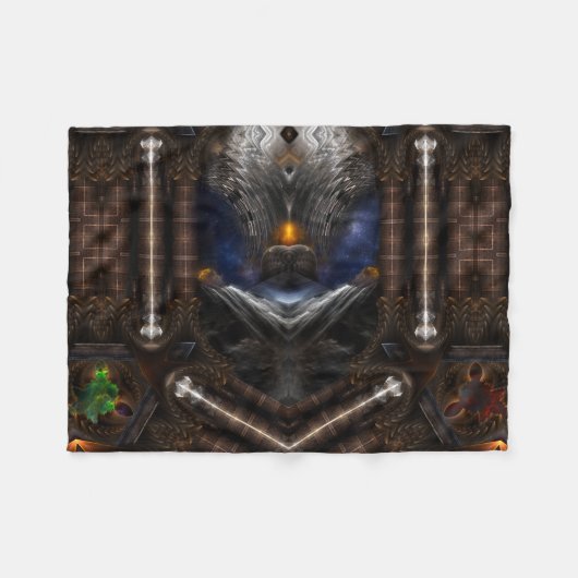 Steampunk Vision Fleece Deken (Voorkant (Horizontaal))