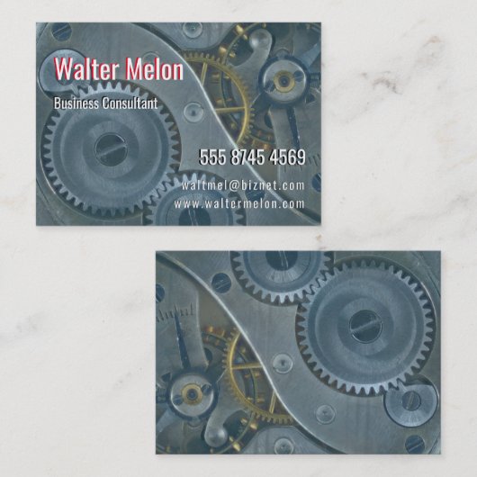 Steampunk Visitekaartje (Voorkant / Achterkant)