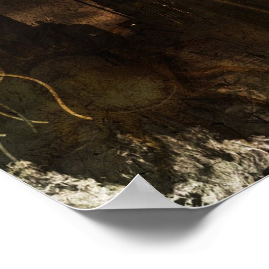 steampunk vliegend meisje poster (Hoek)